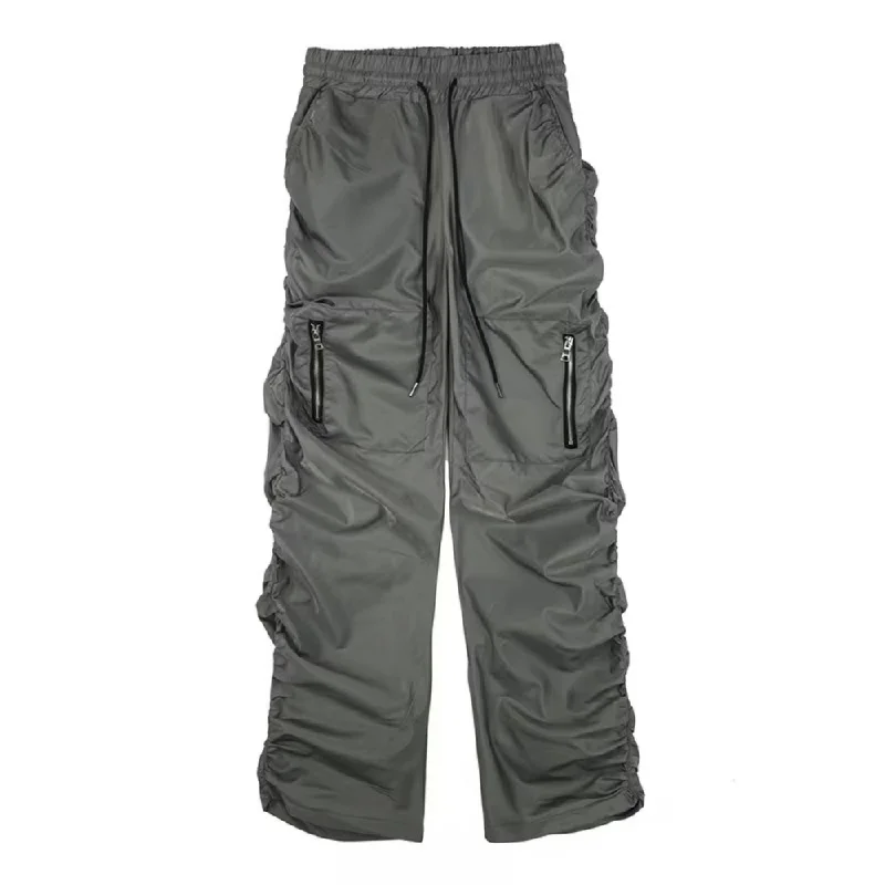 Street Pleated Solid Sweatpants