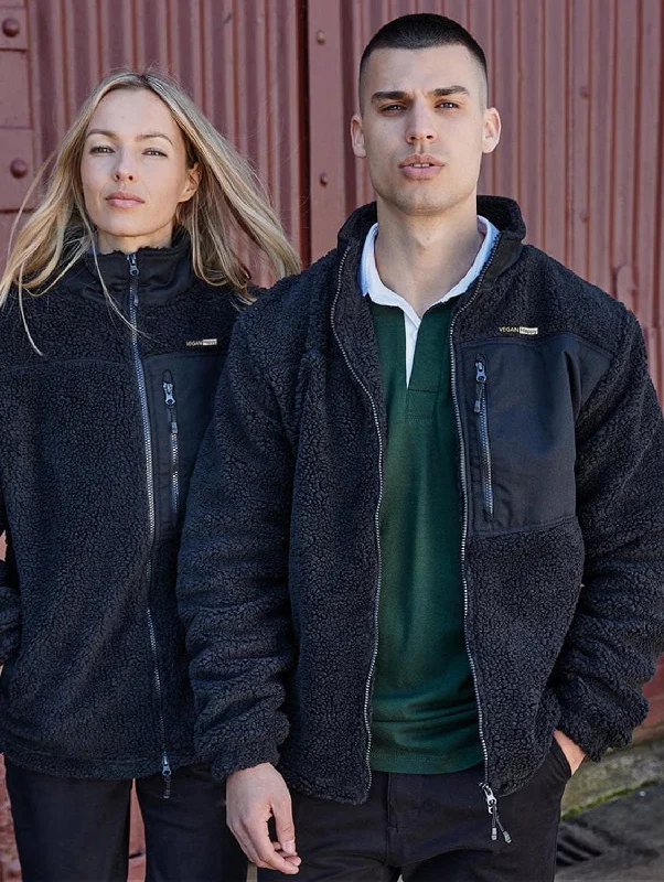 Men fleece - trimmed flannel shirts for a rustic charmMen Fleece with a Brushed - Back Finish for Extra SoftnessVegan Unisex Front Row Recycled Sherpa Fleece Jacket | Multiple Colours Men fleece - trimmed flannel shirts for a rustic charmMen Fleece with a Brushed - Back Finish for Extra SoftnessVegan Unisex Front Row Recycled Sherpa Fleece Jacket | Multiple Colours