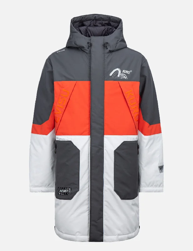 Men down jackets with a high - collar design for enhanced neck protectionDetachable Lining Men Down Jacket for Versatile WearWave Infused Seagull Print Colorblock Down Coat Men down jackets with a high - collar design for enhanced neck protectionDetachable Lining Men Down Jacket for Versatile WearWave Infused Seagull Print Colorblock Down Coat