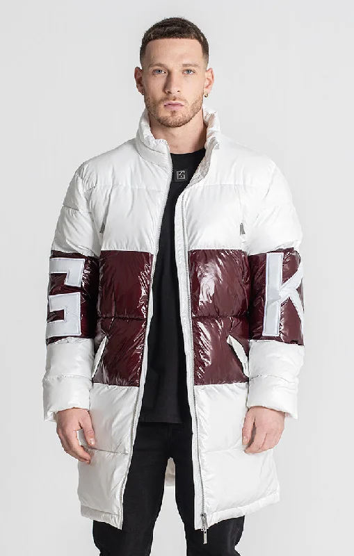 Men down jackets with a high - collar design for enhanced neck protectionDetachable Lining Men Down Jacket for Versatile WearWhite Captain Puffer Coat Men down jackets with a high - collar design for enhanced neck protectionDetachable Lining Men Down Jacket for Versatile WearWhite Captain Puffer Coat
