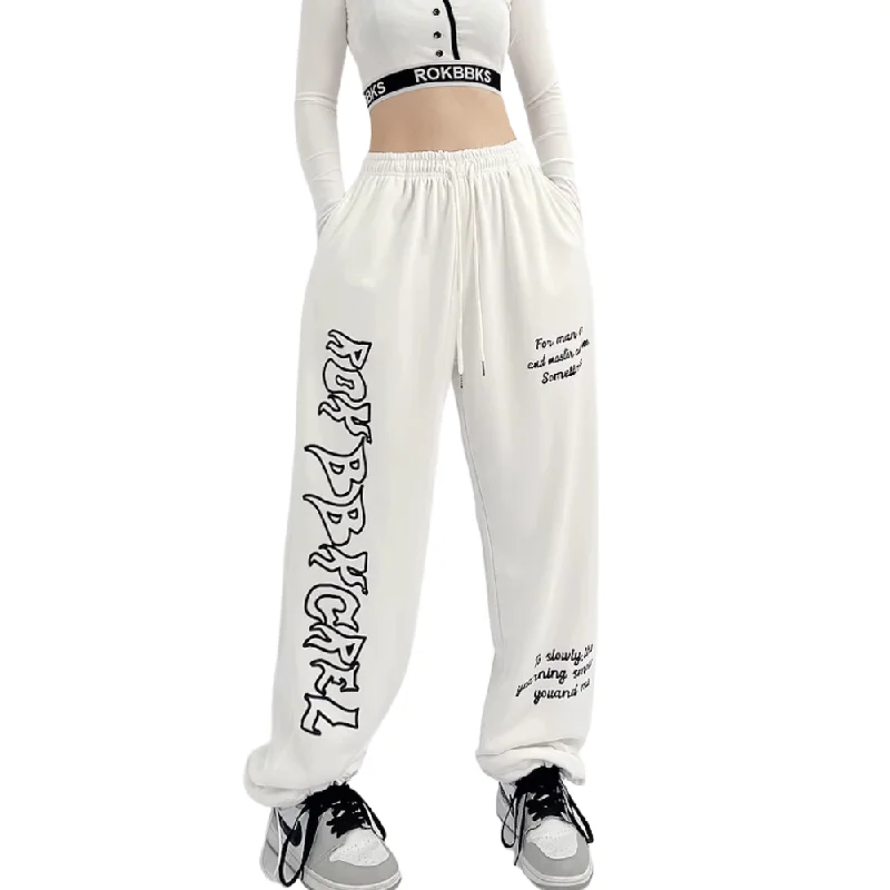 Women's Hip Hop Goth Letters Sweatpants