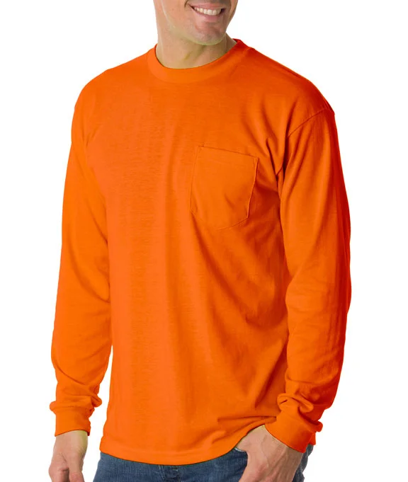 Men's moisture wicking long sleeve athletic shirts for running marathonsThree - Button Men Polo for a More Formal and Sophisticated Look1730 - Bayside Adult Long-Sleeve Pocket T-Shirt | Bright Orange Men's moisture wicking long sleeve athletic shirts for running marathonsThree - Button Men Polo for a More Formal and Sophisticated Look1730 - Bayside Adult Long-Sleeve Pocket T-Shirt | Bright Orange