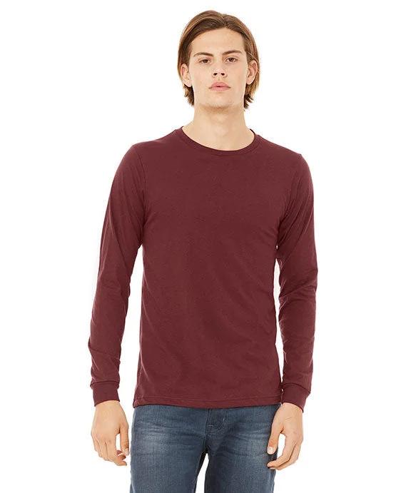 Men's long sleeve silk shirts in vibrant colors for a night outMen Polo with a Color - Blocked Design for a Bold Fashion Statement3501CVC - Bella + Canvas Unisex CVC Jersey Long-Sleeve T-Shirt | Heather Cardinal Men's long sleeve silk shirts in vibrant colors for a night outMen Polo with a Color - Blocked Design for a Bold Fashion Statement3501CVC - Bella + Canvas Unisex CVC Jersey Long-Sleeve T-Shirt | Heather Cardinal