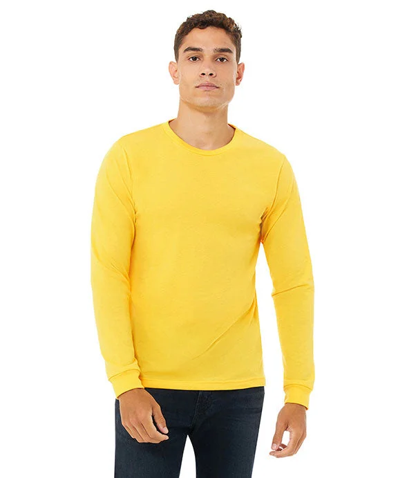 Men's anti - wrinkle long sleeve travel shirts for hassle - free tripsMen Polo with a Vent at the Sides for Better Breathability3501CVC - Bella + Canvas Unisex CVC Jersey Long-Sleeve T-Shirt | Heather Yellow Gold Men's anti - wrinkle long sleeve travel shirts for hassle - free tripsMen Polo with a Vent at the Sides for Better Breathability3501CVC - Bella + Canvas Unisex CVC Jersey Long-Sleeve T-Shirt | Heather Yellow Gold