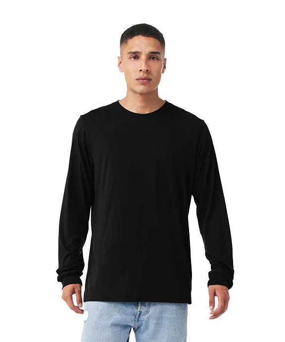 Men's anti - wrinkle long sleeve travel shirts for hassle - free tripsMen Polo with a Vent at the Sides for Better Breathability3513 - Bella + Canvas Unisex Triblend Long-Sleeve T-Shirt | Black Heather Triblend Men's anti - wrinkle long sleeve travel shirts for hassle - free tripsMen Polo with a Vent at the Sides for Better Breathability3513 - Bella + Canvas Unisex Triblend Long-Sleeve T-Shirt | Black Heather Triblend