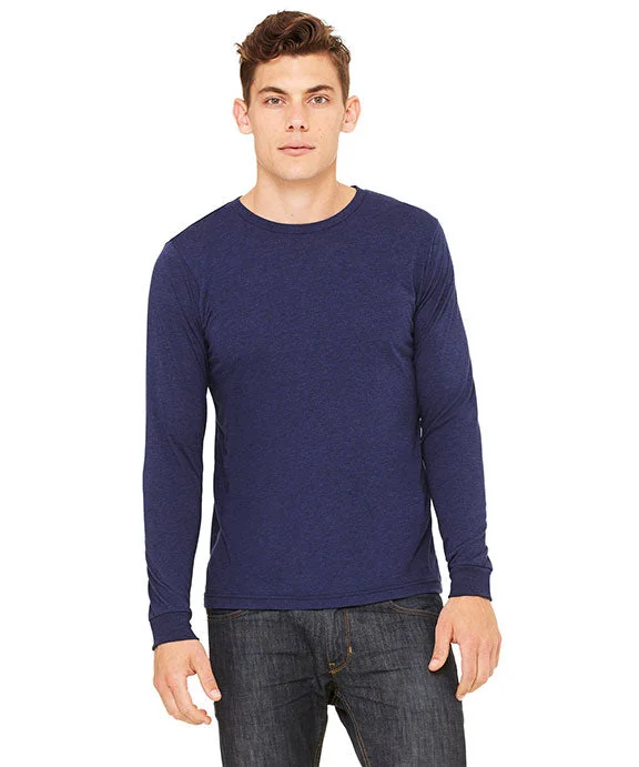 Men's long sleeve slim fit button - down shirts for business meetingsPique - Fabric Men Polo for a Textured and Classic Look3513 - Bella + Canvas Unisex Triblend Long-Sleeve T-Shirt | Navy Triblend Men's long sleeve slim fit button - down shirts for business meetingsPique - Fabric Men Polo for a Textured and Classic Look3513 - Bella + Canvas Unisex Triblend Long-Sleeve T-Shirt | Navy Triblend