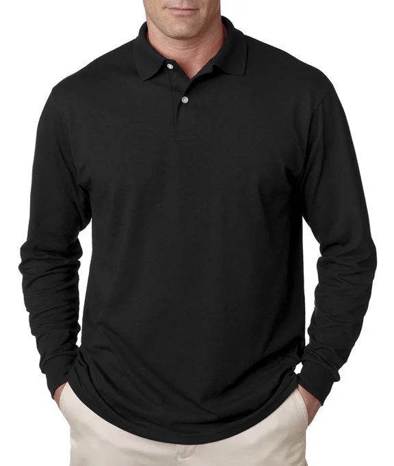 Men's antimicrobial polo shirts for odor - free daily wearMen Polo with a Ribbed Cuff for a Neat and Tidy Finish437L - Jerzees Adult SpotShield™ Long-Sleeve Jersey Polo Shirt | Black Men's antimicrobial polo shirts for odor - free daily wearMen Polo with a Ribbed Cuff for a Neat and Tidy Finish437L - Jerzees Adult SpotShield™ Long-Sleeve Jersey Polo Shirt | Black