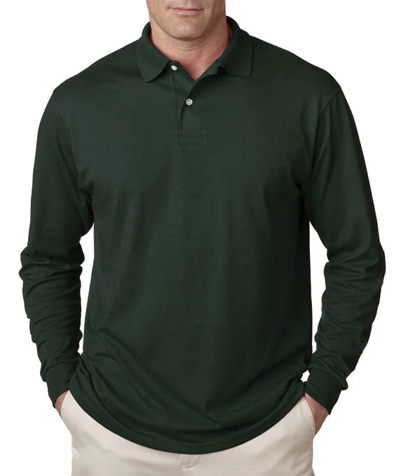 Men's vintage - inspired retro polo shirts with unique patternsMen Polo with a Vent at the Sides for Better Breathability437L - Jerzees Adult SpotShield™ Long-Sleeve Jersey Polo Shirt | Forest Green Men's vintage - inspired retro polo shirts with unique patternsMen Polo with a Vent at the Sides for Better Breathability437L - Jerzees Adult SpotShield™ Long-Sleeve Jersey Polo Shirt | Forest Green