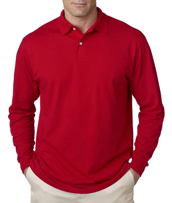 Men's luxury cashmere blend polo shirts in solid colorsMen Polo with a Moisture - Wicking Feature for Active Wear437L - Jerzees Adult SpotShield™ Long-Sleeve Jersey Polo Shirt | True Red Men's luxury cashmere blend polo shirts in solid colorsMen Polo with a Moisture - Wicking Feature for Active Wear437L - Jerzees Adult SpotShield™ Long-Sleeve Jersey Polo Shirt | True Red
