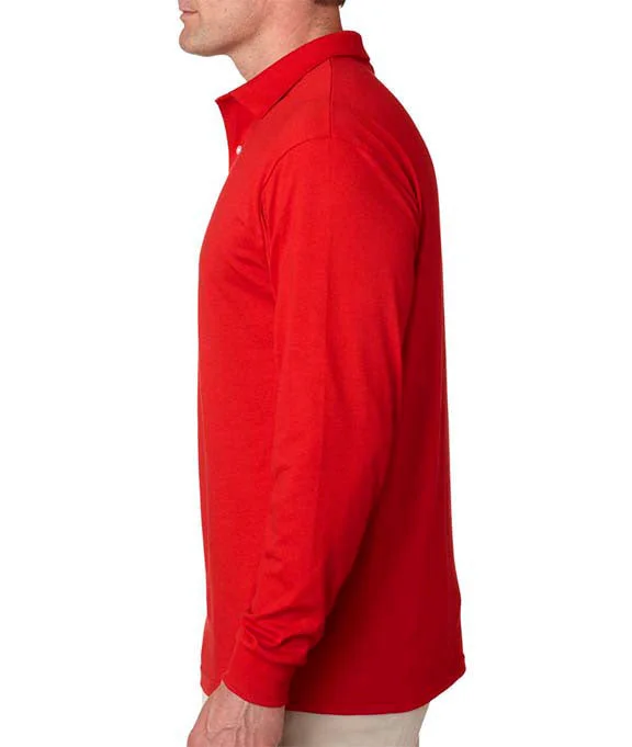 Men's breathable cotton blend polo shirts for summer outingsThree - Button Men Polo for a More Formal and Sophisticated Look437L - Jerzees Adult SpotShield™ Long-Sleeve Jersey Polo Shirt Men's breathable cotton blend polo shirts for summer outingsThree - Button Men Polo for a More Formal and Sophisticated Look437L - Jerzees Adult SpotShield™ Long-Sleeve Jersey Polo Shirt