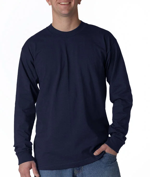 Men's long sleeve tartan pattern shirts for a traditional Scottish lookMen Polo with a Moisture - Transfer Technology for Dry and Comfortable Wear5060 - Bayside Adult Long-Sleeve T-Shirt | Light Navy