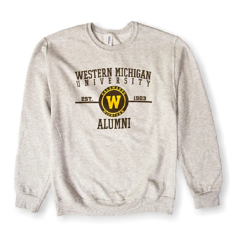 Luxury men sweatshirt made from high - end materialsEmbroidered Logo Men Sweatshirt for a Branded AppealWestern Michigan Alumni Crewneck Luxury men sweatshirt made from high - end materialsEmbroidered Logo Men Sweatshirt for a Branded AppealWestern Michigan Alumni Crewneck