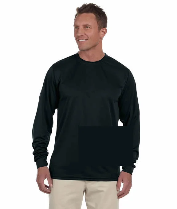 Men's button - front long sleeve Henley shirts with a casual charmMen Polo with a Slim - Fit Design for a Modern and Sleek Look788 - Augusta Sportswear 100% Polyester Moisture Wicking Long-Sleeve T-Shirt | Black Men's button - front long sleeve Henley shirts with a casual charmMen Polo with a Slim - Fit Design for a Modern and Sleek Look788 - Augusta Sportswear 100% Polyester Moisture Wicking Long-Sleeve T-Shirt | Black