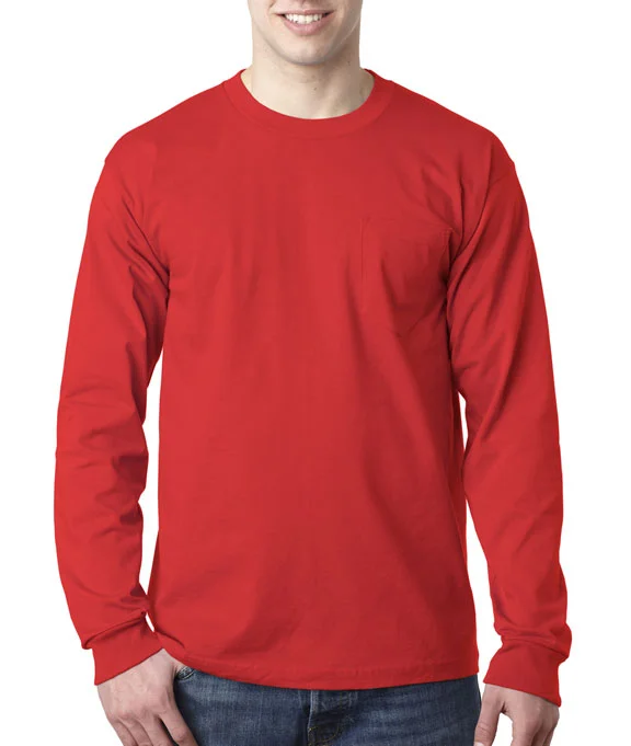 Men's printed long sleeve Hawaiian shirts for tropical getawaysMen Polo with a Contrast - Color Collar and Cuffs8100 - Bayside Adult Long-Sleeve T-Shirt w/ Pocket | Red Men's printed long sleeve Hawaiian shirts for tropical getawaysMen Polo with a Contrast - Color Collar and Cuffs8100 - Bayside Adult Long-Sleeve T-Shirt w/ Pocket | Red