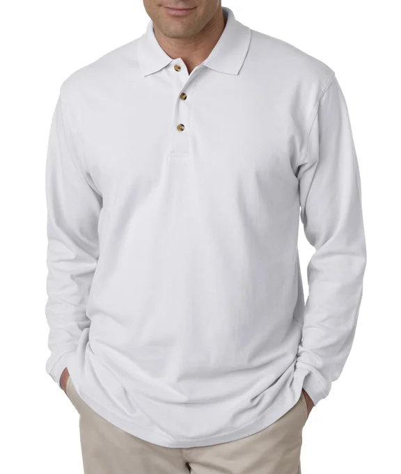 Men's color - block polo shirts with a bold fashion statementMen Polo with a Performance - Fabric for All - Day Comfort8532 - UltraClub Adult Long-Sleeve Classic Piqué Polo Shirt Men's color - block polo shirts with a bold fashion statementMen Polo with a Performance - Fabric for All - Day Comfort8532 - UltraClub Adult Long-Sleeve Classic Piqué Polo Shirt