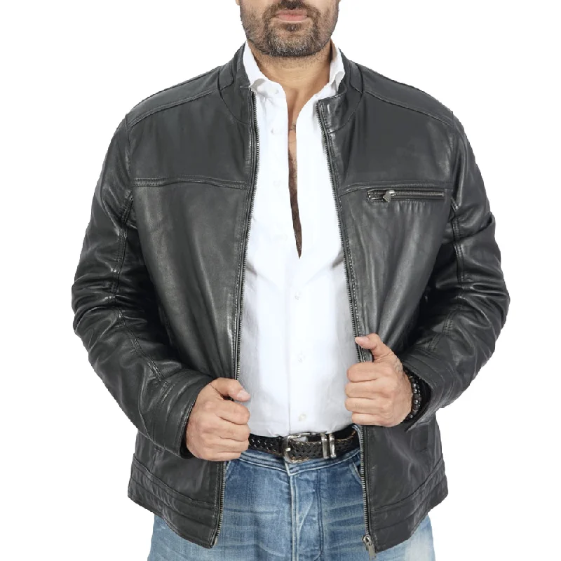 Men leather waistcoats with a decorative button - front for a formal and refined lookMen Coat with a Removable Lining for Seasonal VersatilityAce Biker Black Leather Jacket Men leather waistcoats with a decorative button - front for a formal and refined lookMen Coat with a Removable Lining for Seasonal VersatilityAce Biker Black Leather Jacket