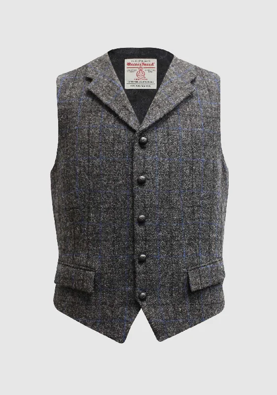 Angus Waistcoat - Grey/Blue Check