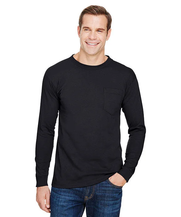 Men's long sleeve polo shirts with a contrast placket for added styleMen Polo with a Button - Down Collar for a Preppy and Stylish VibeBA3055 - Bayside Unisex Union-Made Long-Sleeve Pocket Crew T-Shirt | Black Men's long sleeve polo shirts with a contrast placket for added styleMen Polo with a Button - Down Collar for a Preppy and Stylish VibeBA3055 - Bayside Unisex Union-Made Long-Sleeve Pocket Crew T-Shirt | Black