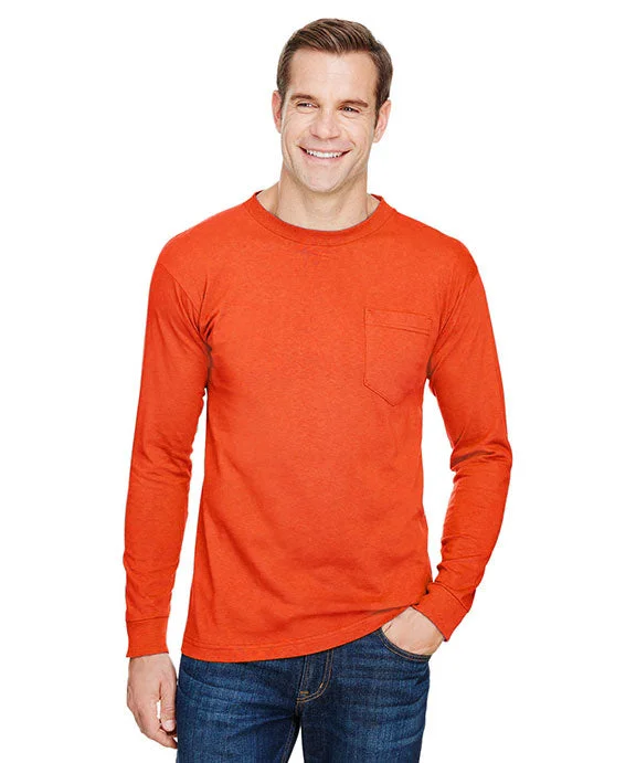 Men's button - front long sleeve Henley shirts with a casual charmMen Polo with a Slim - Fit Design for a Modern and Sleek LookBA3055 - Bayside Unisex Union-Made Long-Sleeve Pocket Crew T-Shirt | Bright Orange Men's button - front long sleeve Henley shirts with a casual charmMen Polo with a Slim - Fit Design for a Modern and Sleek LookBA3055 - Bayside Unisex Union-Made Long-Sleeve Pocket Crew T-Shirt | Bright Orange