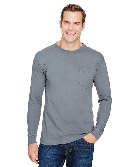 Men's long sleeve fleece - lined shirts for extreme cold weatherMen Polo with a Ribbed Cuff for a Neat and Tidy FinishBA3055 - Bayside Unisex Union-Made Long-Sleeve Pocket Crew T-Shirt | Charcoal Men's long sleeve fleece - lined shirts for extreme cold weatherMen Polo with a Ribbed Cuff for a Neat and Tidy FinishBA3055 - Bayside Unisex Union-Made Long-Sleeve Pocket Crew T-Shirt | Charcoal
