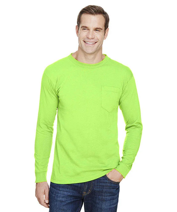 Men's printed long sleeve Hawaiian shirts for tropical getawaysMen Polo with a Contrast - Color Collar and CuffsBA3055 - Bayside Unisex Union-Made Long-Sleeve Pocket Crew T-Shirt | Lime Green Men's printed long sleeve Hawaiian shirts for tropical getawaysMen Polo with a Contrast - Color Collar and CuffsBA3055 - Bayside Unisex Union-Made Long-Sleeve Pocket Crew T-Shirt | Lime Green