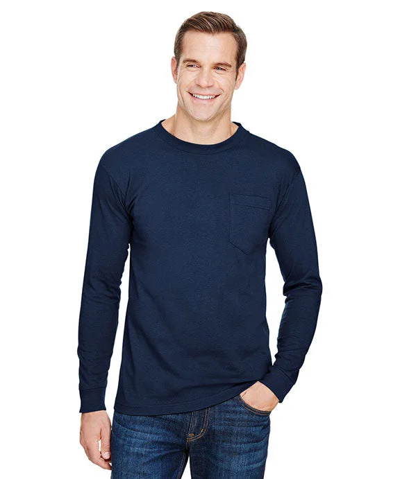 Men's long sleeve turtleneck sweaters in cashmere for a luxurious feelMen Polo with a Printed Pattern for a Stylish and Unique LookBA3055 - Bayside Unisex Union-Made Long-Sleeve Pocket Crew T-Shirt | Navy Men's long sleeve turtleneck sweaters in cashmere for a luxurious feelMen Polo with a Printed Pattern for a Stylish and Unique LookBA3055 - Bayside Unisex Union-Made Long-Sleeve Pocket Crew T-Shirt | Navy