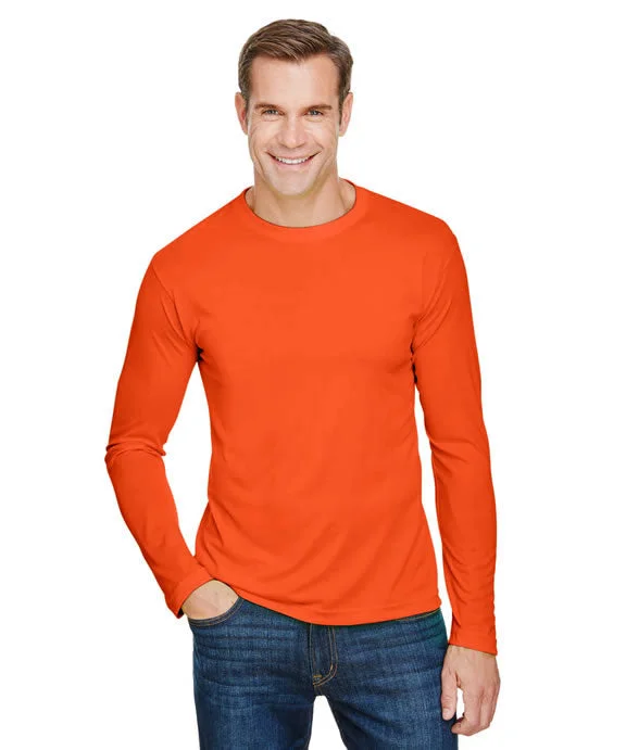 Men's long sleeve slim fit button - down shirts for business meetingsPique - Fabric Men Polo for a Textured and Classic LookBA5360 - Bayside Unisex Polyester Performance Long-Sleeve T-Shirt | Bright Orange Men's long sleeve slim fit button - down shirts for business meetingsPique - Fabric Men Polo for a Textured and Classic LookBA5360 - Bayside Unisex Polyester Performance Long-Sleeve T-Shirt | Bright Orange