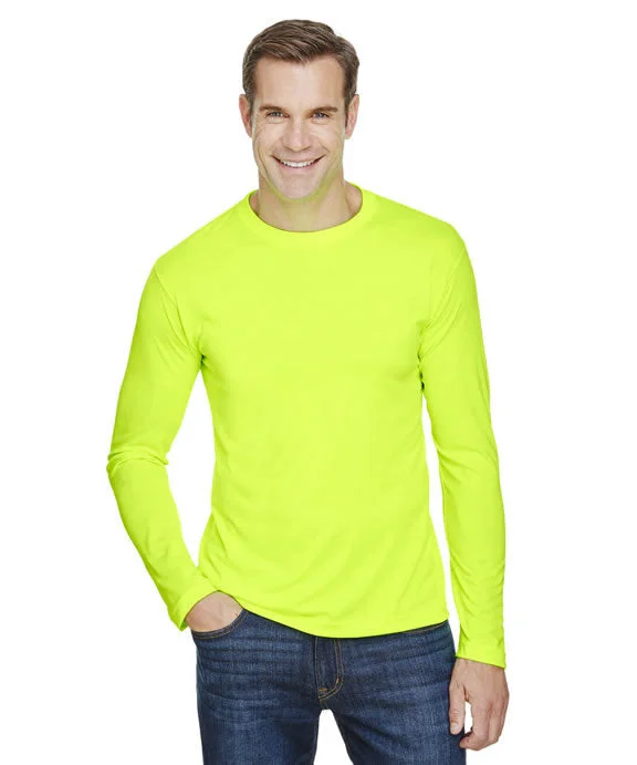 Men's long sleeve tartan pattern shirts for a traditional Scottish lookMen Polo with a Moisture - Transfer Technology for Dry and Comfortable WearBA5360 - Bayside Unisex Polyester Performance Long-Sleeve T-Shirt | Lime Green Men's long sleeve tartan pattern shirts for a traditional Scottish lookMen Polo with a Moisture - Transfer Technology for Dry and Comfortable WearBA5360 - Bayside Unisex Polyester Performance Long-Sleeve T-Shirt | Lime Green