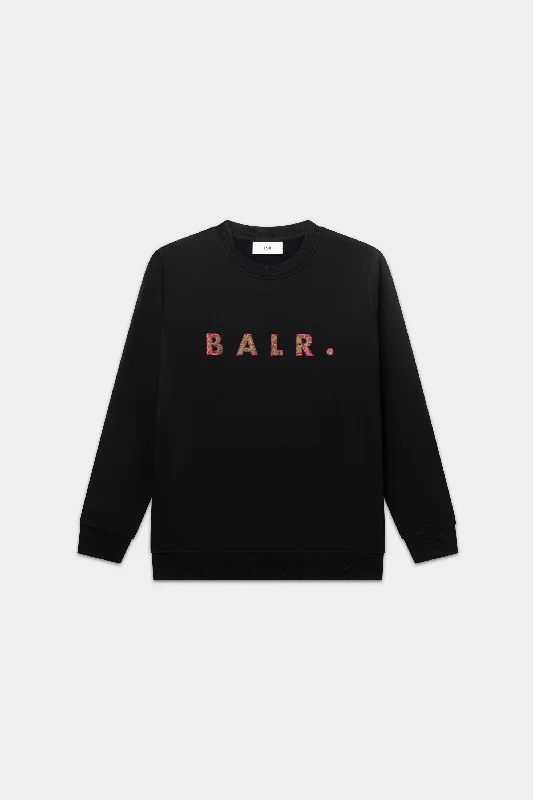 Plus - size men sweatshirt for a comfortable and stylish fitTech - Fabric Men Sweatshirt with Moisture - Management FeaturesBALR. Monogram Embro Regular Fit Crewneck Jet Black/Tibetian Red Plus - size men sweatshirt for a comfortable and stylish fitTech - Fabric Men Sweatshirt with Moisture - Management FeaturesBALR. Monogram Embro Regular Fit Crewneck Jet Black/Tibetian Red