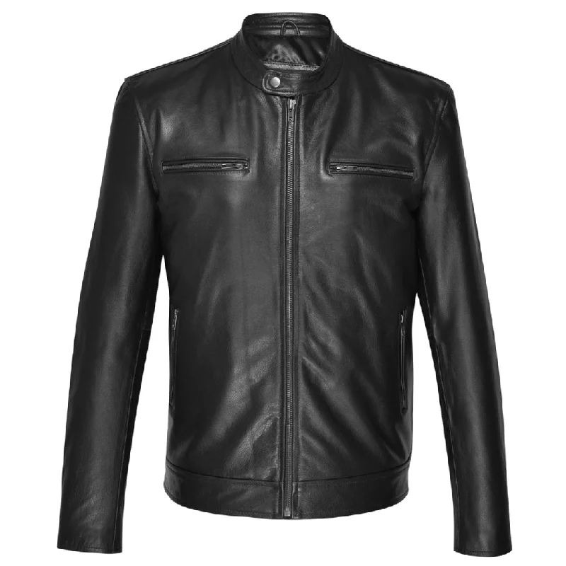 Men leather anoraks with a hooded design for protection against wind and rainWaxed - Cotton Men Coat for Water Resistance and DurabilityBandit Black Cafe Racer Heavy Leather Jacket Men leather anoraks with a hooded design for protection against wind and rainWaxed - Cotton Men Coat for Water Resistance and DurabilityBandit Black Cafe Racer Heavy Leather Jacket