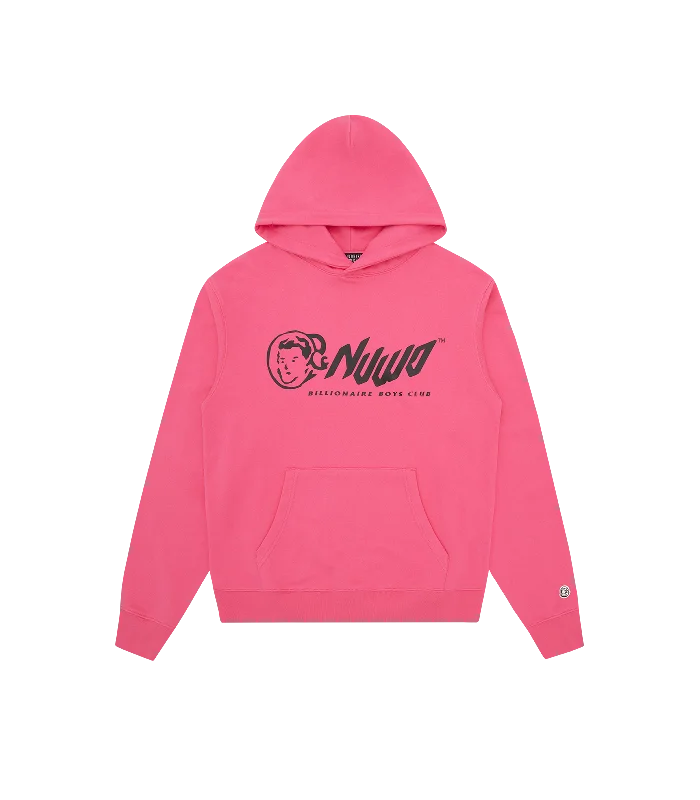 Retro - inspired men hoodie with a varsity logoFur - Lined Hood Men Hoodie for a Luxurious and Warm FeelBBC X NUWO OG LOGO POPOVER HOOD - PINK Retro - inspired men hoodie with a varsity logoFur - Lined Hood Men Hoodie for a Luxurious and Warm FeelBBC X NUWO OG LOGO POPOVER HOOD - PINK