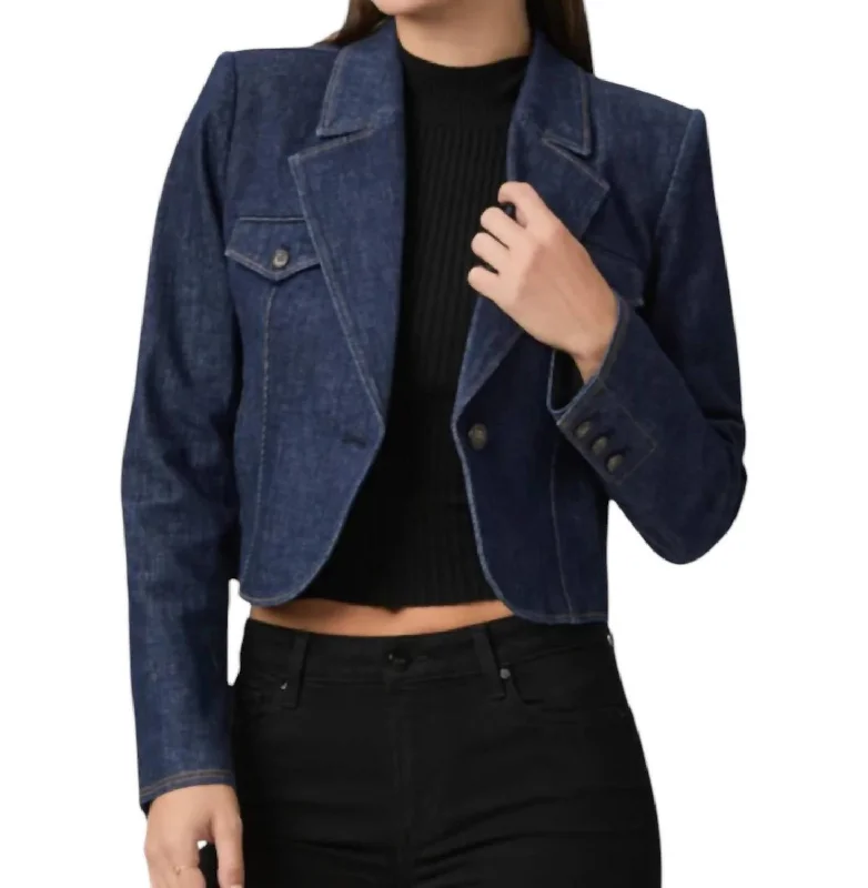 Betania Denim Blazer In Magdalena