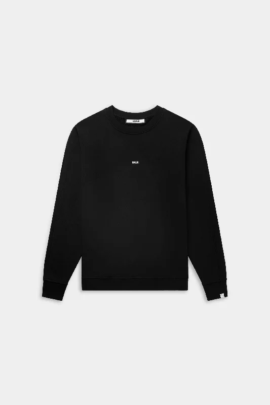 Men sweatshirt for outdoor adventures like hikingOpen - Knit Men Sweatshirt with a Breathable and Textured DesignBrand Regular Fit Crewneck Jet Black Men sweatshirt for outdoor adventures like hikingOpen - Knit Men Sweatshirt with a Breathable and Textured DesignBrand Regular Fit Crewneck Jet Black