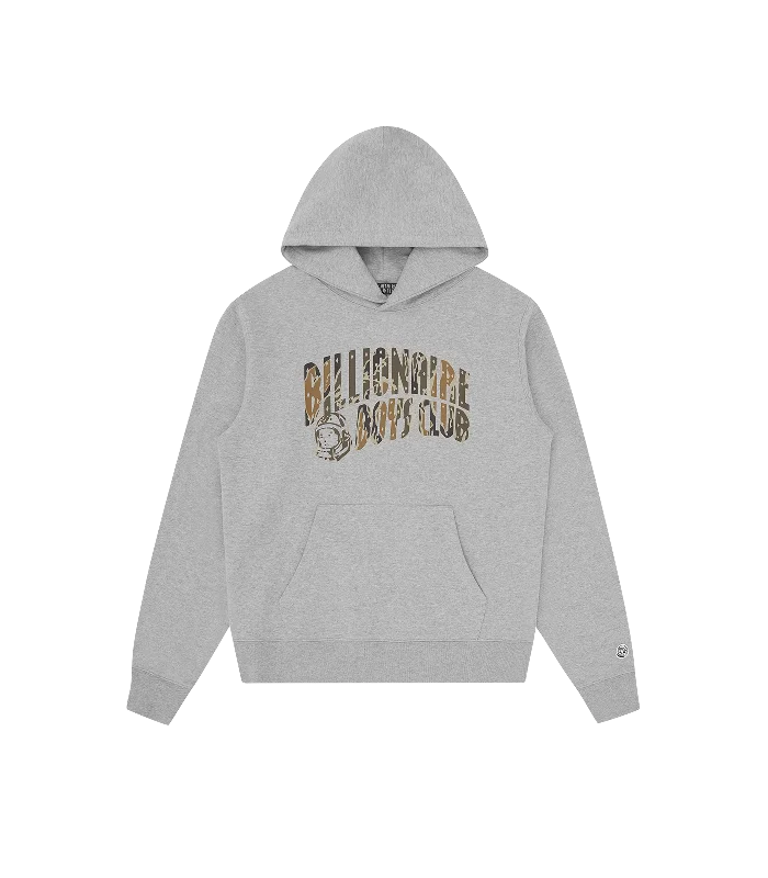 Zip - up men hoodie with multiple pockets for storageKangaroo - Pocket Men Hoodie with Hidden Pockets InsideCAMO ARCH LOGO POPOVER HOOD - HEATHER GREY Zip - up men hoodie with multiple pockets for storageKangaroo - Pocket Men Hoodie with Hidden Pockets InsideCAMO ARCH LOGO POPOVER HOOD - HEATHER GREY