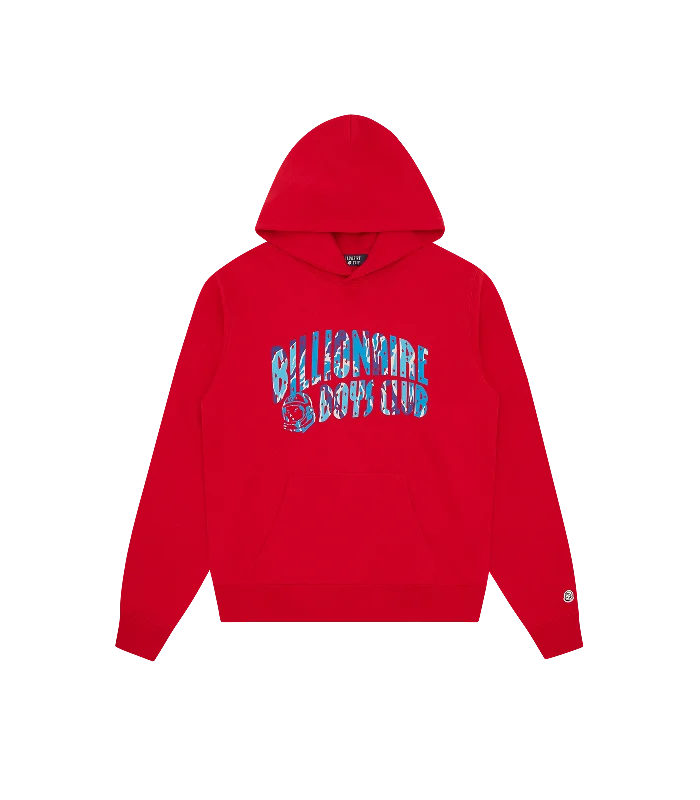 Fleece - lined men hoodie for extreme cold weatherFleece - Lined Men Hoodie for Ultra - Cozy Winter WearCAMO ARCH LOGO POPOVER HOOD - RED Fleece - lined men hoodie for extreme cold weatherFleece - Lined Men Hoodie for Ultra - Cozy Winter WearCAMO ARCH LOGO POPOVER HOOD - RED