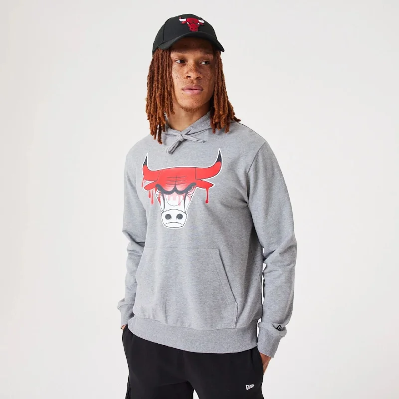 Men hoodie with a detachable hood for versatilityOversized - Hood Men Hoodie with a Relaxed and Casual VibeChicago Bulls NBA Drip Logo Medium Grey Pullover Hoodie Men hoodie with a detachable hood for versatilityOversized - Hood Men Hoodie with a Relaxed and Casual VibeChicago Bulls NBA Drip Logo Medium Grey Pullover Hoodie