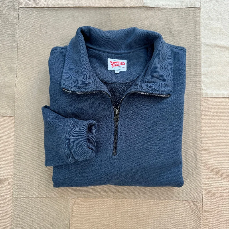Fleece - lined men sweatshirt for extra warmth in winterRaglan - Sleeve Men Sweatshirt for Enhanced MobilityClassic Knit Quarter Zip Pullover, Washed Navy Fleece - lined men sweatshirt for extra warmth in winterRaglan - Sleeve Men Sweatshirt for Enhanced MobilityClassic Knit Quarter Zip Pullover, Washed Navy