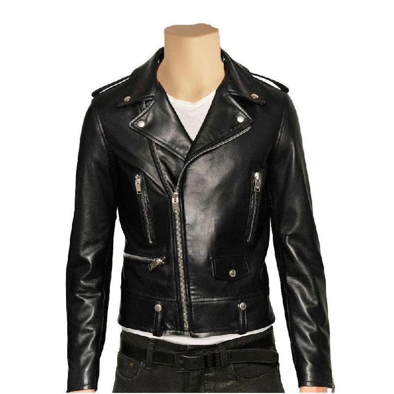 Men leather pea jackets with a high - collar for added warmth and a classic nautical styleCamel - Colored Men Coat for a Timeless and Elegant HueClassic biker style jacket with Epaulette Men leather pea jackets with a high - collar for added warmth and a classic nautical styleCamel - Colored Men Coat for a Timeless and Elegant HueClassic biker style jacket with Epaulette