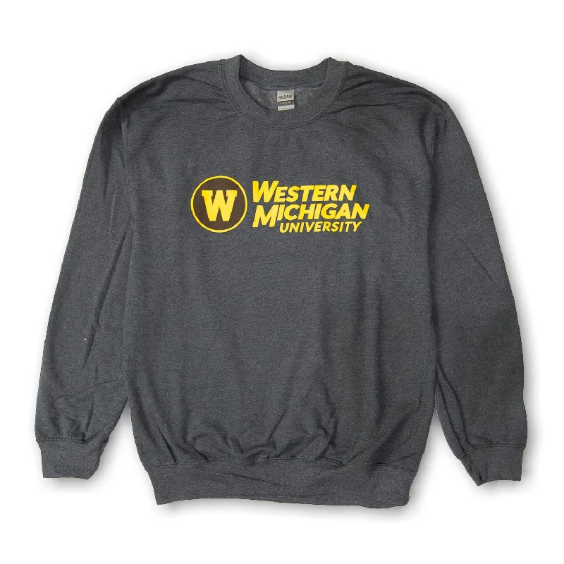 Plus - size men sweatshirt for a comfortable and stylish fitTech - Fabric Men Sweatshirt with Moisture - Management FeaturesWestern Michigan Official Crewneck Plus - size men sweatshirt for a comfortable and stylish fitTech - Fabric Men Sweatshirt with Moisture - Management FeaturesWestern Michigan Official Crewneck