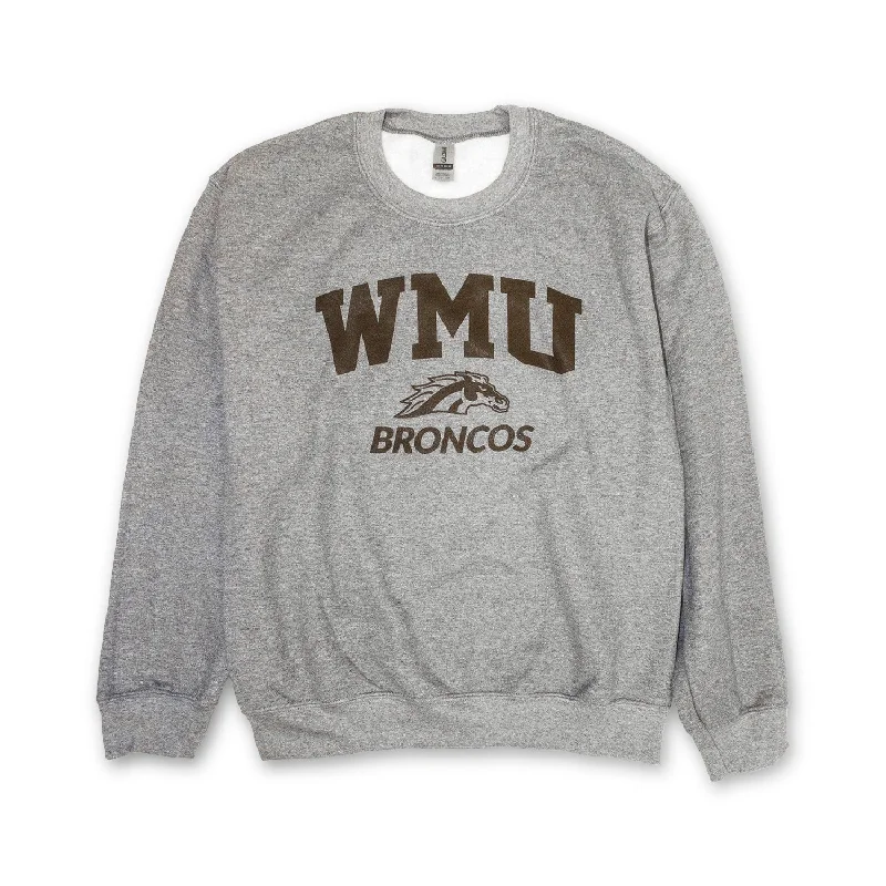 Men sweatshirt for outdoor adventures like hikingOpen - Knit Men Sweatshirt with a Breathable and Textured DesignWMU Broncos Crewneck Men sweatshirt for outdoor adventures like hikingOpen - Knit Men Sweatshirt with a Breathable and Textured DesignWMU Broncos Crewneck