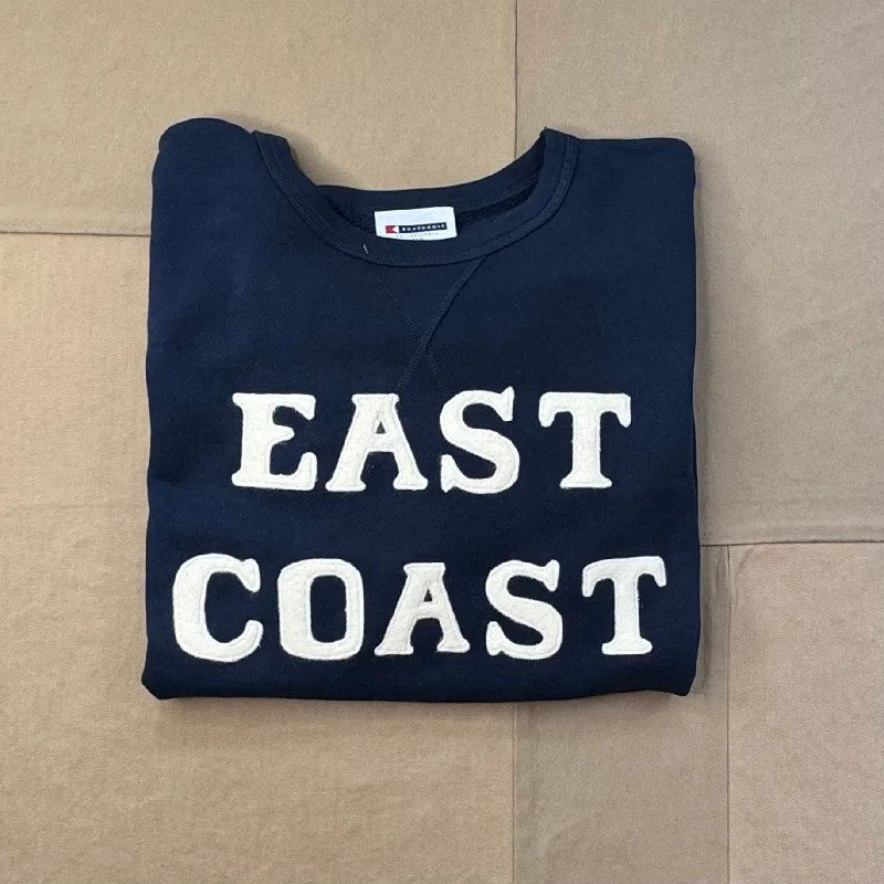Striped men sweatshirt with a nautical themeFitted Men Sweatshirt for a Modern and Sleek AppearanceEast Coast Terry Crewneck, Navy Striped men sweatshirt with a nautical themeFitted Men Sweatshirt for a Modern and Sleek AppearanceEast Coast Terry Crewneck, Navy
