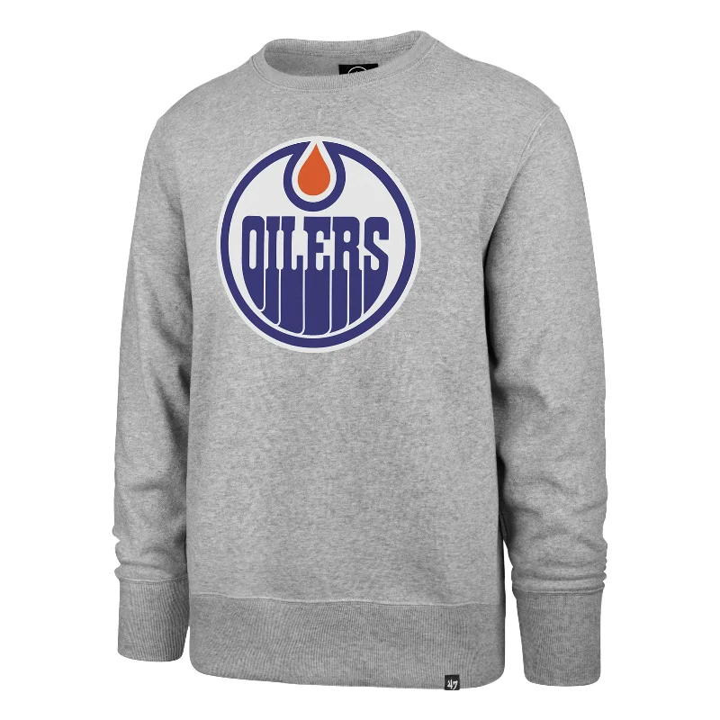 Hooded men sweatshirt with a drawstring closureRibbed - Cuff Men Sweatshirt for a Neat and Tidy LookEDMONTON OILERS IMPRINT '47 HEADLINE CREW Hooded men sweatshirt with a drawstring closureRibbed - Cuff Men Sweatshirt for a Neat and Tidy LookEDMONTON OILERS IMPRINT '47 HEADLINE CREW