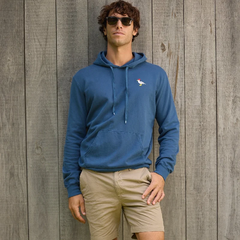 Lightweight men sweatshirt for spring and autumnBrushed - Inside Men Sweatshirt for Extra SoftnessEmbroidered Seagull Pullover, Blue Steel Lightweight men sweatshirt for spring and autumnBrushed - Inside Men Sweatshirt for Extra SoftnessEmbroidered Seagull Pullover, Blue Steel