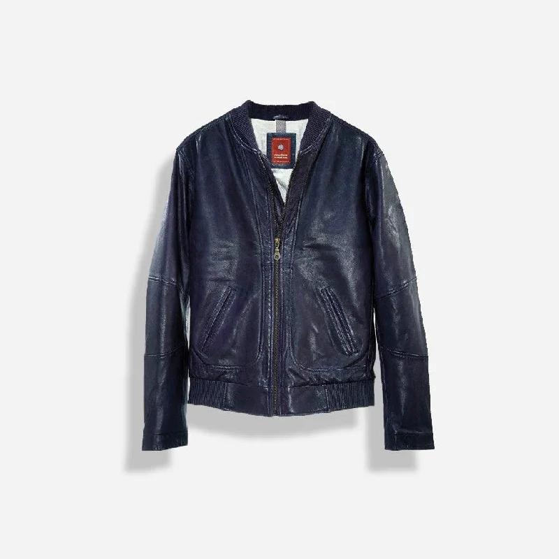 Men leather chore jackets with a durable waxed - leather finish for a rustic and hard - wearing optionMen Coat with a Hidden Placket for a Neat and Tidy LookFitted Leather Jacket, Navy Men leather chore jackets with a durable waxed - leather finish for a rustic and hard - wearing optionMen Coat with a Hidden Placket for a Neat and Tidy LookFitted Leather Jacket, Navy