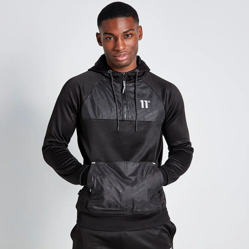 Solid - color men hoodie in trendy olive greenCamouflage Men Hoodie for an Outdoor and Tactical LookHalf Zip Printed Panel Hoodie - Black Solid - color men hoodie in trendy olive greenCamouflage Men Hoodie for an Outdoor and Tactical LookHalf Zip Printed Panel Hoodie - Black