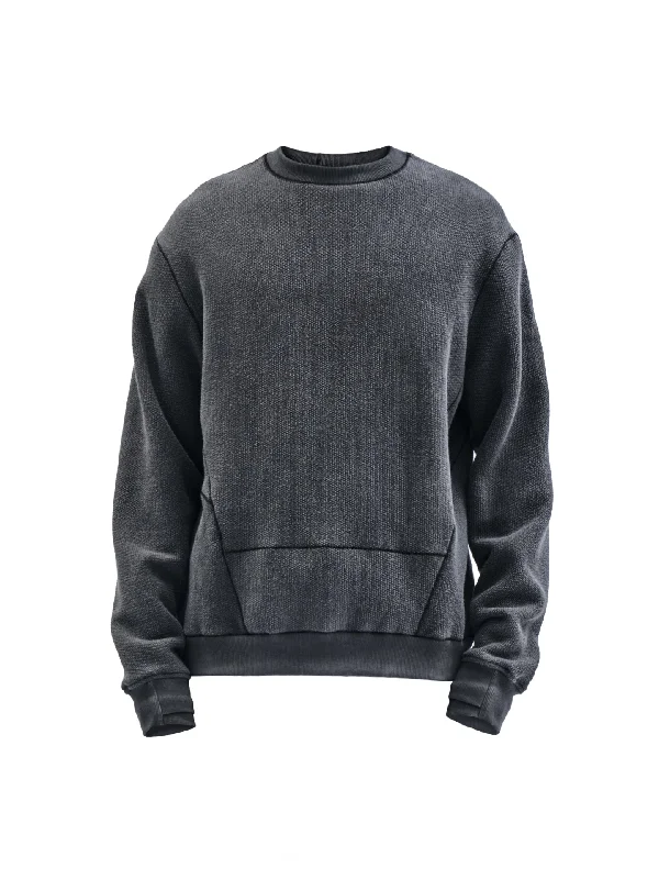 Oversized men sweatshirt for a relaxed fitKangaroo - Pocket Men Sweatshirt for Hand - Warming and Storageharria crewneck cold dyed grey Oversized men sweatshirt for a relaxed fitKangaroo - Pocket Men Sweatshirt for Hand - Warming and Storageharria crewneck cold dyed grey