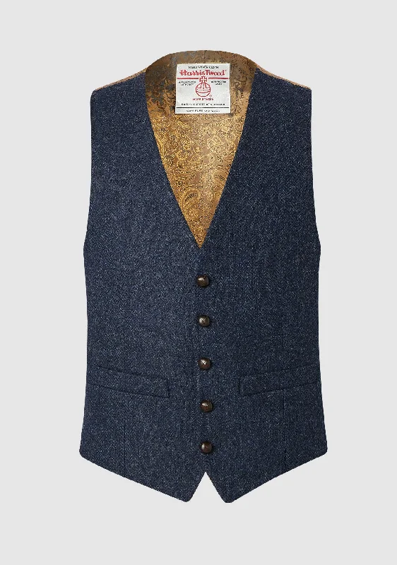 Iain Waistcoat - Navy Herringbone