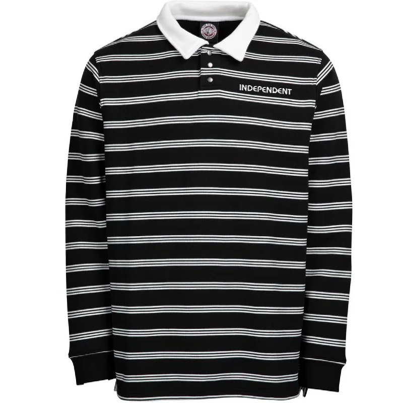 Men's vintage - inspired retro polo shirts with unique patternsMen Polo with a Vent at the Sides for Better BreathabilityIndependent Crew Bauhaus Stripe Polo Crew - Black Stripe Men's vintage - inspired retro polo shirts with unique patternsMen Polo with a Vent at the Sides for Better BreathabilityIndependent Crew Bauhaus Stripe Polo Crew - Black Stripe