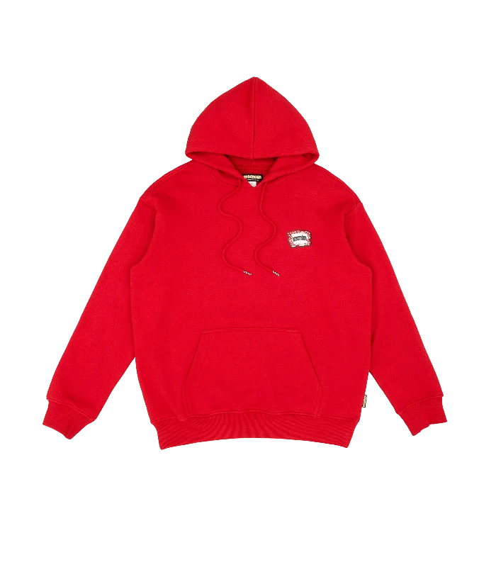 Retro - inspired men hoodie with a varsity logoFur - Lined Hood Men Hoodie for a Luxurious and Warm FeelLUCKY DOG HOODIE - RED Retro - inspired men hoodie with a varsity logoFur - Lined Hood Men Hoodie for a Luxurious and Warm FeelLUCKY DOG HOODIE - RED