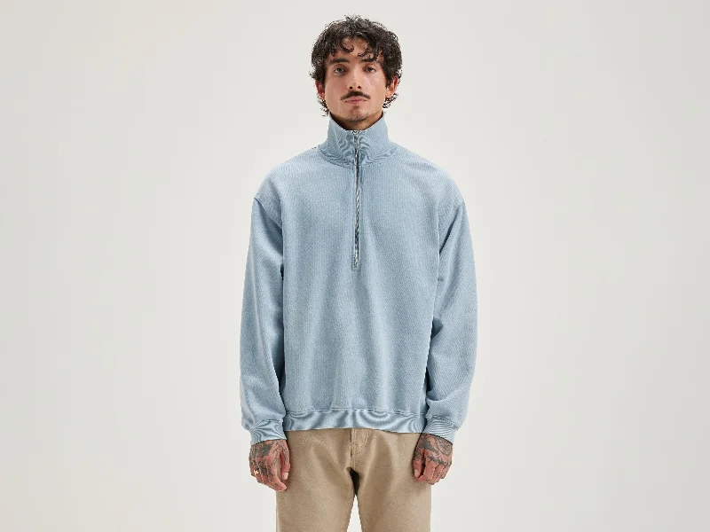 Christmas - themed men sweatshirt for the holiday seasonTie - Dye Men Sweatshirt for a Retro and Funky StyleFabro zipped-collar sweatshirt (242 / M / CHAMBRAY) Christmas - themed men sweatshirt for the holiday seasonTie - Dye Men Sweatshirt for a Retro and Funky StyleFabro zipped-collar sweatshirt (242 / M / CHAMBRAY)